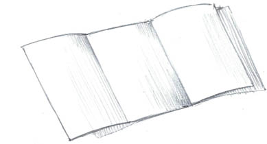 Maqueta del folleto de tres dobleces